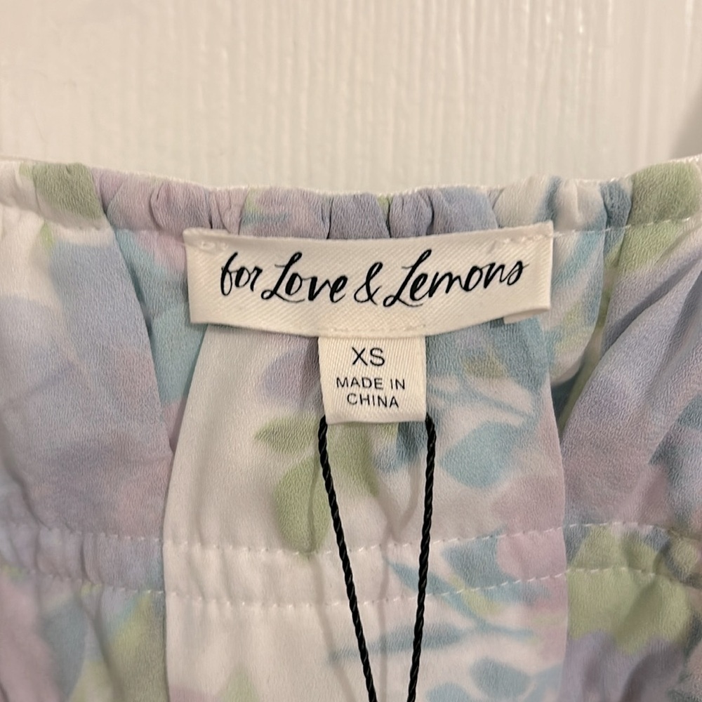 For Love And Lemons Loretta Lace Floral Mini Dress Ivory NWT Size XS - Picture 12 of 14